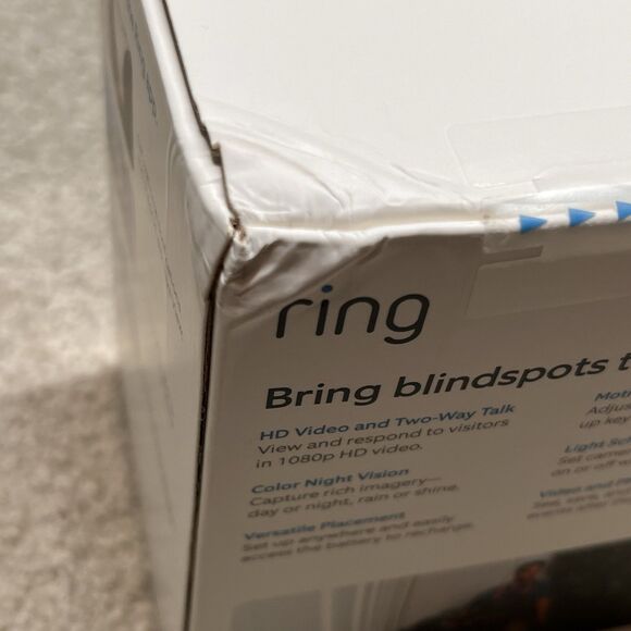 NEW Ring Spotlight Cam Plus Battery White Siren Surveillance Camera Amazon Alexa - Picture 9 of 9